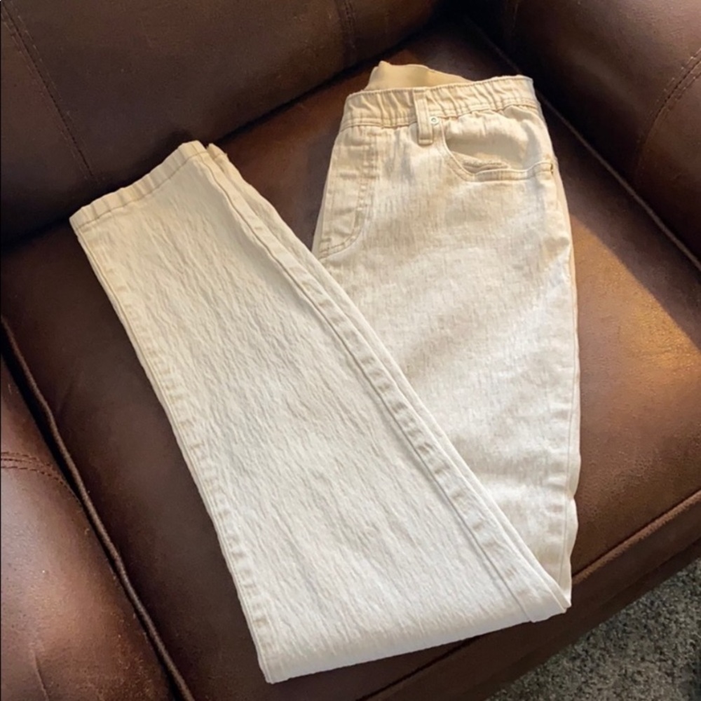 Diane Gilman Tan Pull-On Skinny Jeans